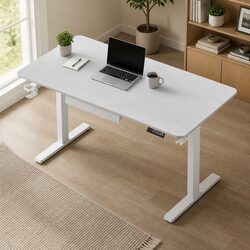 Electric Standing Desk 140cm Adjustable Height Motorised Office Home Work Sit