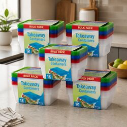 750ml Food Storage Containers for Organized Meal Prep - 12 Pack