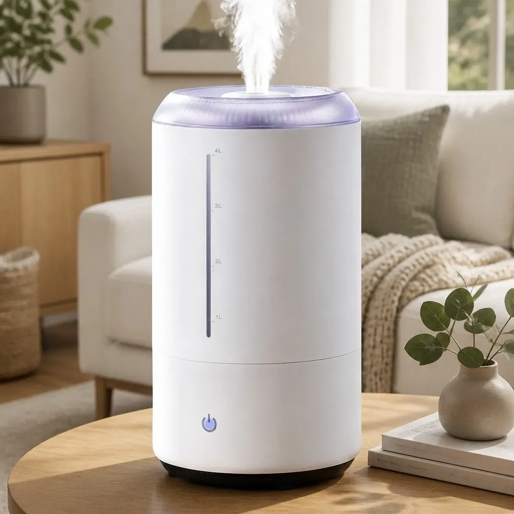 Ultrasonic Humidifier 4L Top Fill Quiet Bedroom White Mist