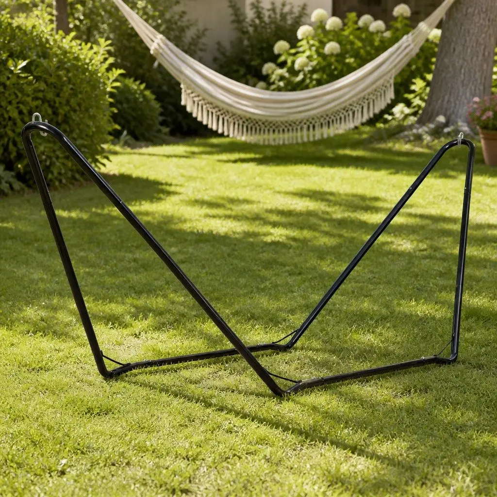 Hammock Stand Steel Frame Outdoor Garden Patio Heavy-duty Tool-free Assembly 150kg Capacity