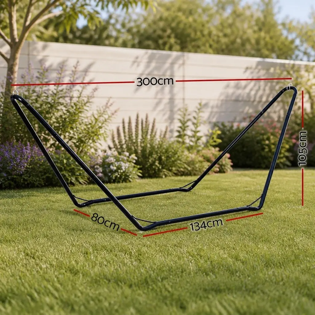 Hammock Stand Steel Frame Outdoor Garden Patio Heavy-duty Tool-free Assembly 150kg Capacity