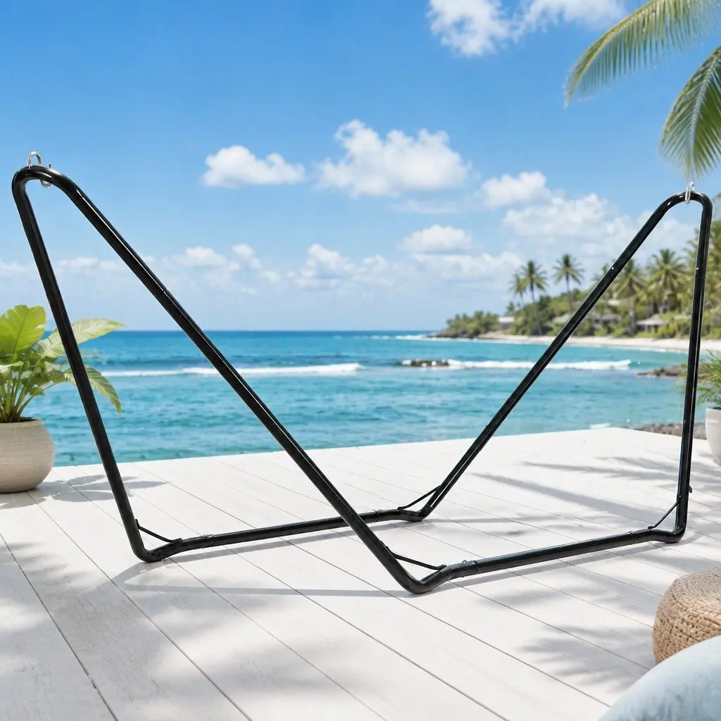 Hammock Stand Steel Frame Outdoor Garden Patio Heavy-duty Tool-free Assembly 150kg Capacity