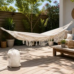 Enhance Your Space with a Cream Hammock Bed Swing Chair