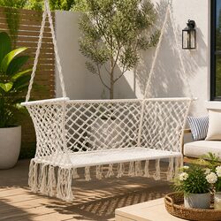 Enhance Your Relaxation Space with Our Cream Hammock Chair