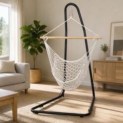 Hammock Hanging Chair with Heavy Duty Steel Stand Outdoor Indoor Relaxation