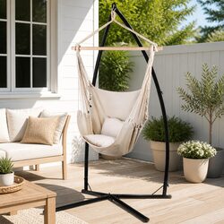 Transform Your Space with a Cream Hammock Chair Set