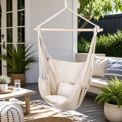 Enhance Your Outdoor Space with a Cream Hammock Chair