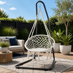 Elevate Your Space with a Hammock Hanging Chair and Steel Stand