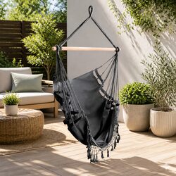 Chic Grey Hammock Chair for Your Garden or Patio