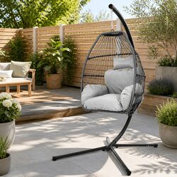 Stylish Wicker Pod Chair for Outdoor Relaxation