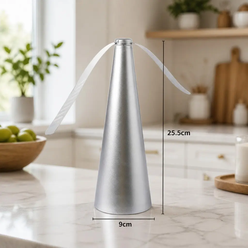 Fly Repellent Device Portable Chemical Free Soft Blade Battery Operated Safe for Kitchen Garden