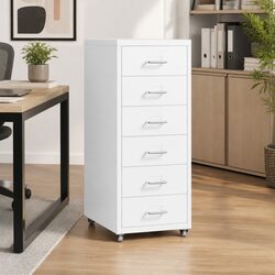 Organize Your Workspace with a Stylish 6-Drawer Filing Cabinet