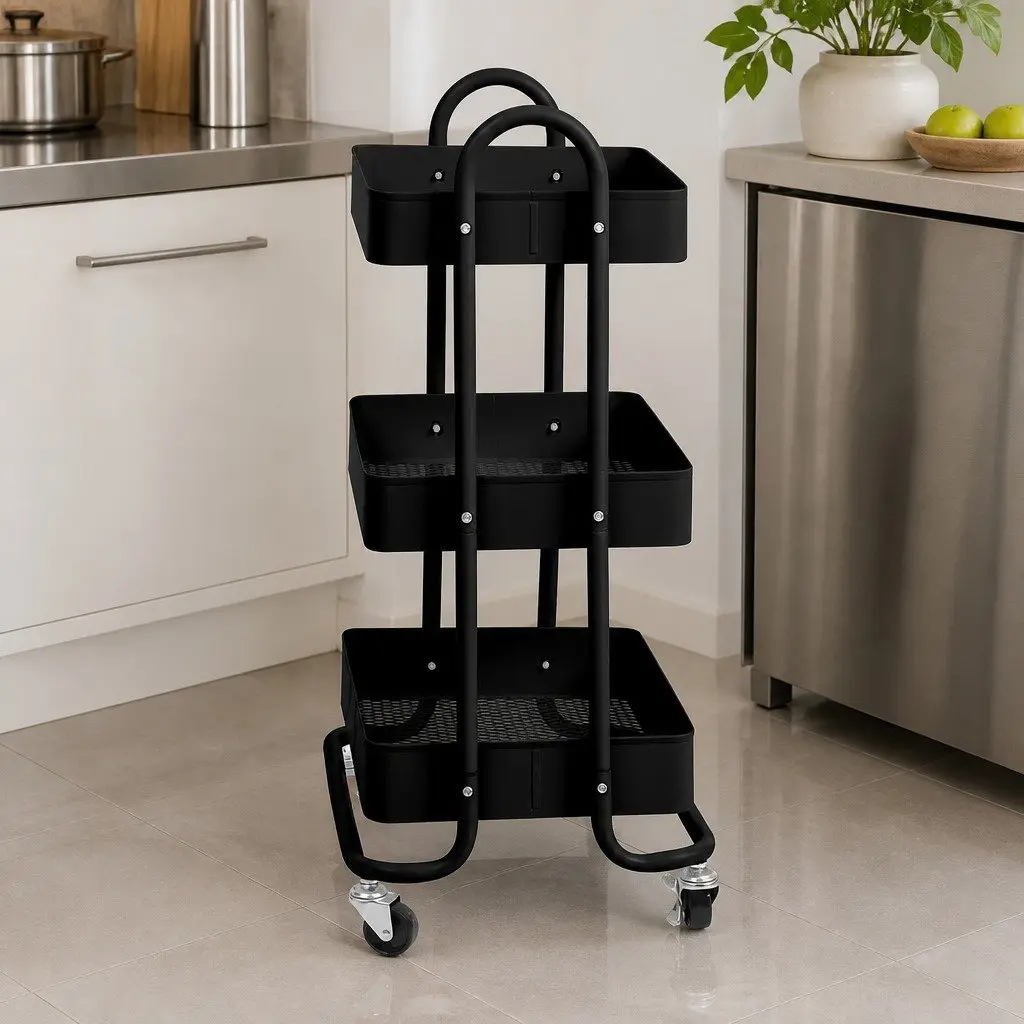 3-Tier Mobile Kitchen Trolley