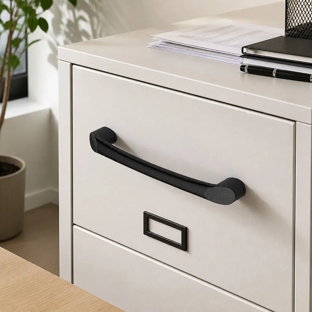File Cabinet 3 Drawer Lockable Office Home Organizer White Modern