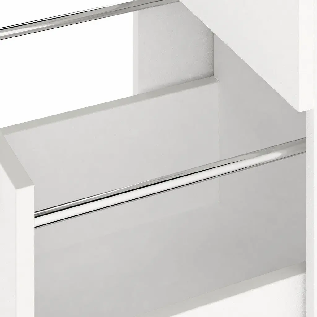 File Cabinet 3 Drawer Lockable Office Home Organizer White Modern