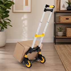Space-Saving Folding Luggage Trolley for Easy Transport