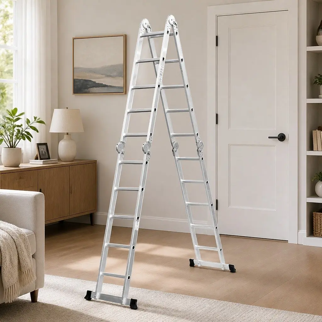 Multi-Purpose Folding Ladder Aluminium Heavy-Duty 150kg Load Capacity
