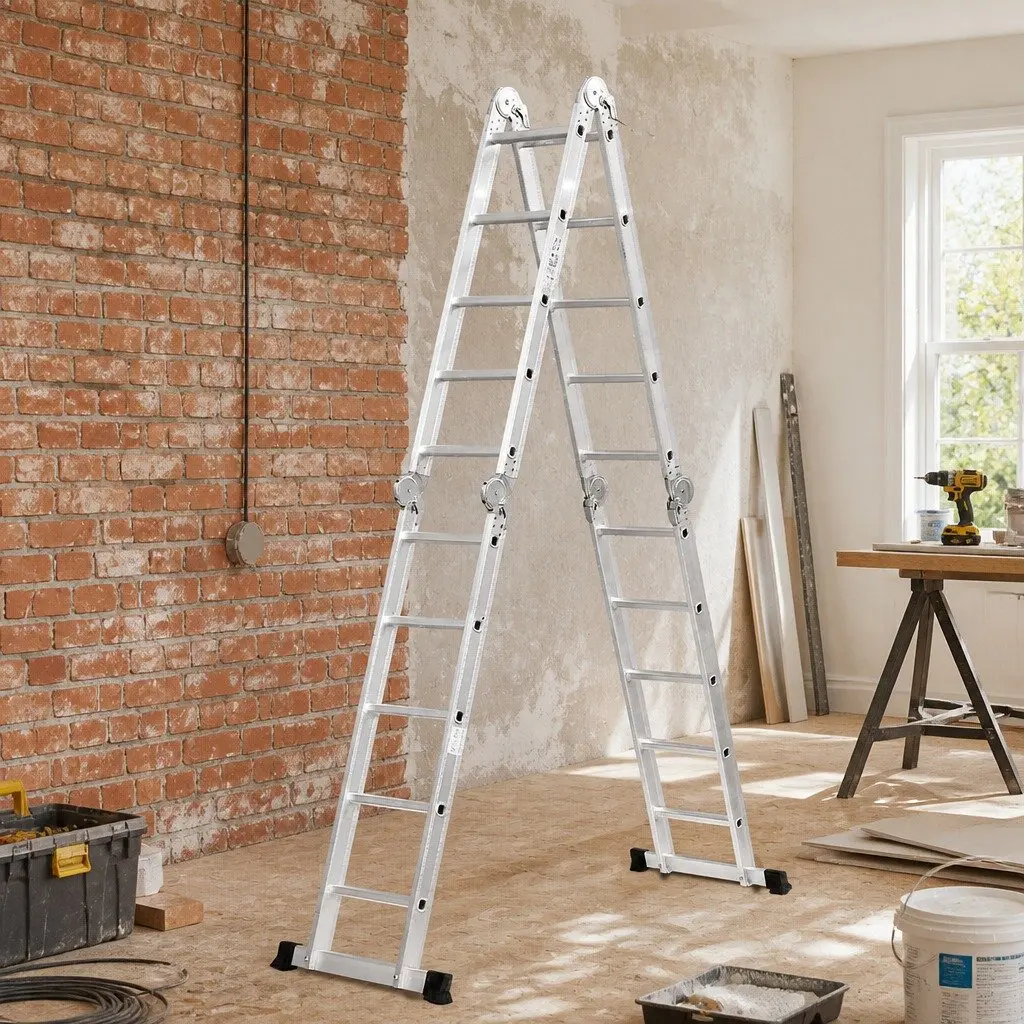 Multi-Purpose Folding Ladder Aluminium Heavy-Duty 150kg Load Capacity