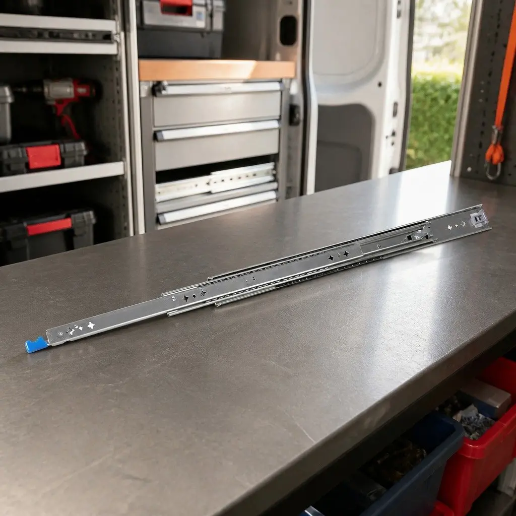 Heavy-Duty Drawer Slides 559MM 150KG Load Locking Telescopic Full Extension