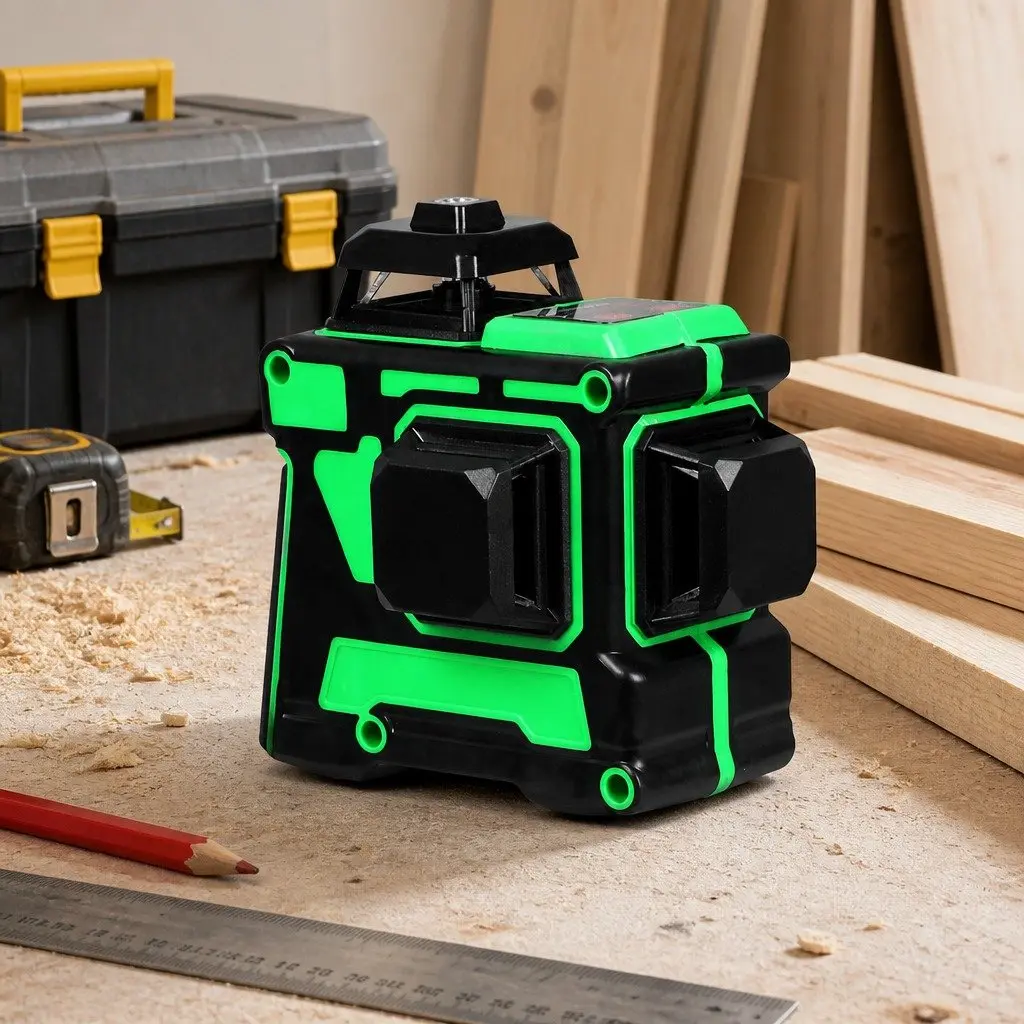 Laser Level Green Line 12 Line Self Leveling with Tripod Tool Bag Kit