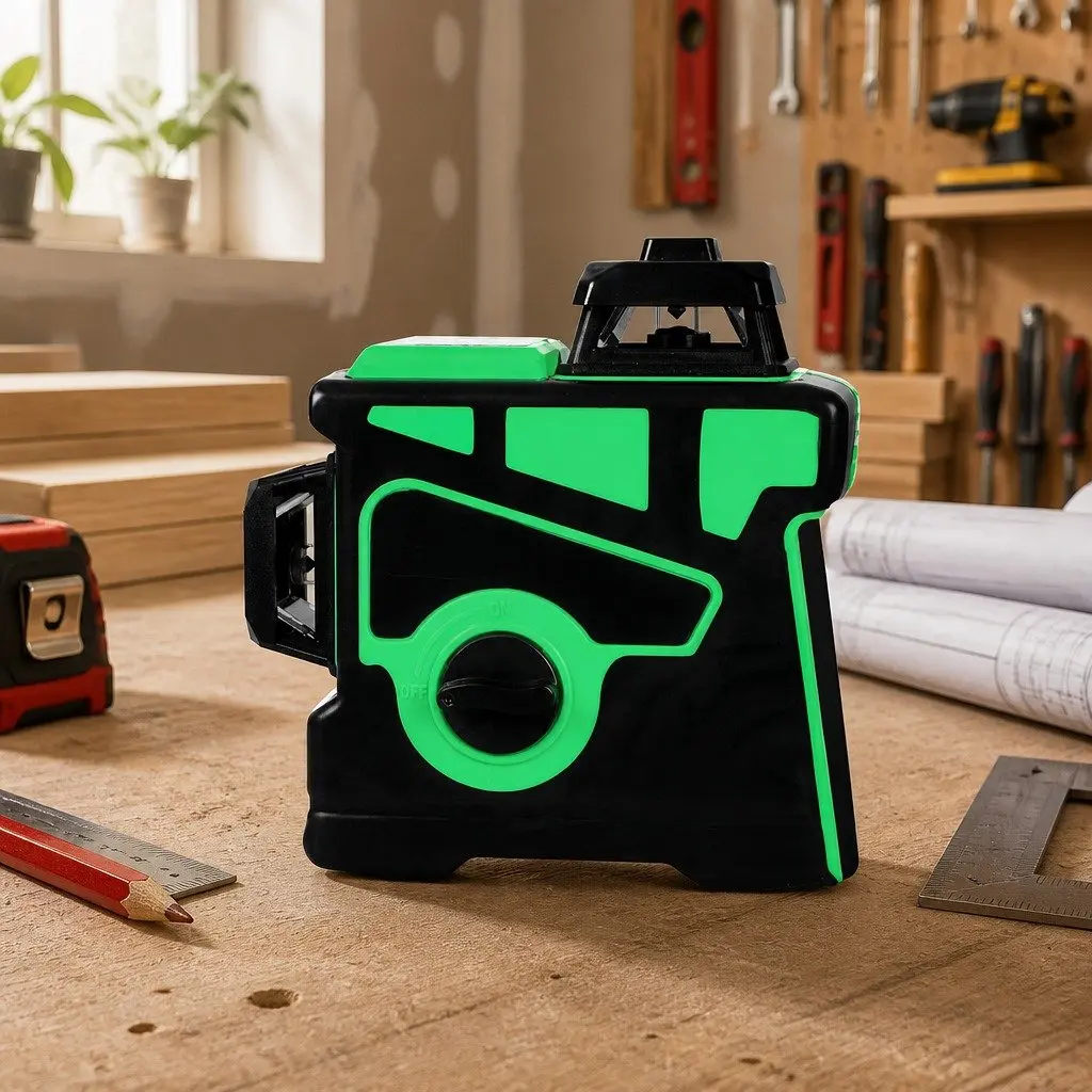 Laser Level Green Line 12 Line Self Leveling with Tripod Tool Bag Kit