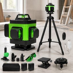 16 Line Green Laser Level Self Leveling Cross Measure Tool Tripod 360 Rotary