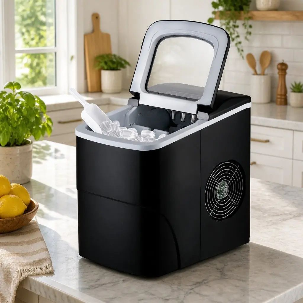 Portable Ice Maker 2L Water Tank Compact Countertop Quick Easy Black