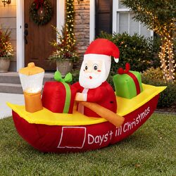 Christmas Inflatable Santa Claus LED Light Up Outdoor Indoor Decoration