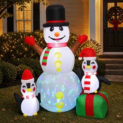 Charming Inflatable Christmas Snowman 1.8M for Your Garden