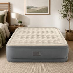Queen Elevated Airbed Extra Tall Fiber-Tech PVC Air Bed Guest Sleeping