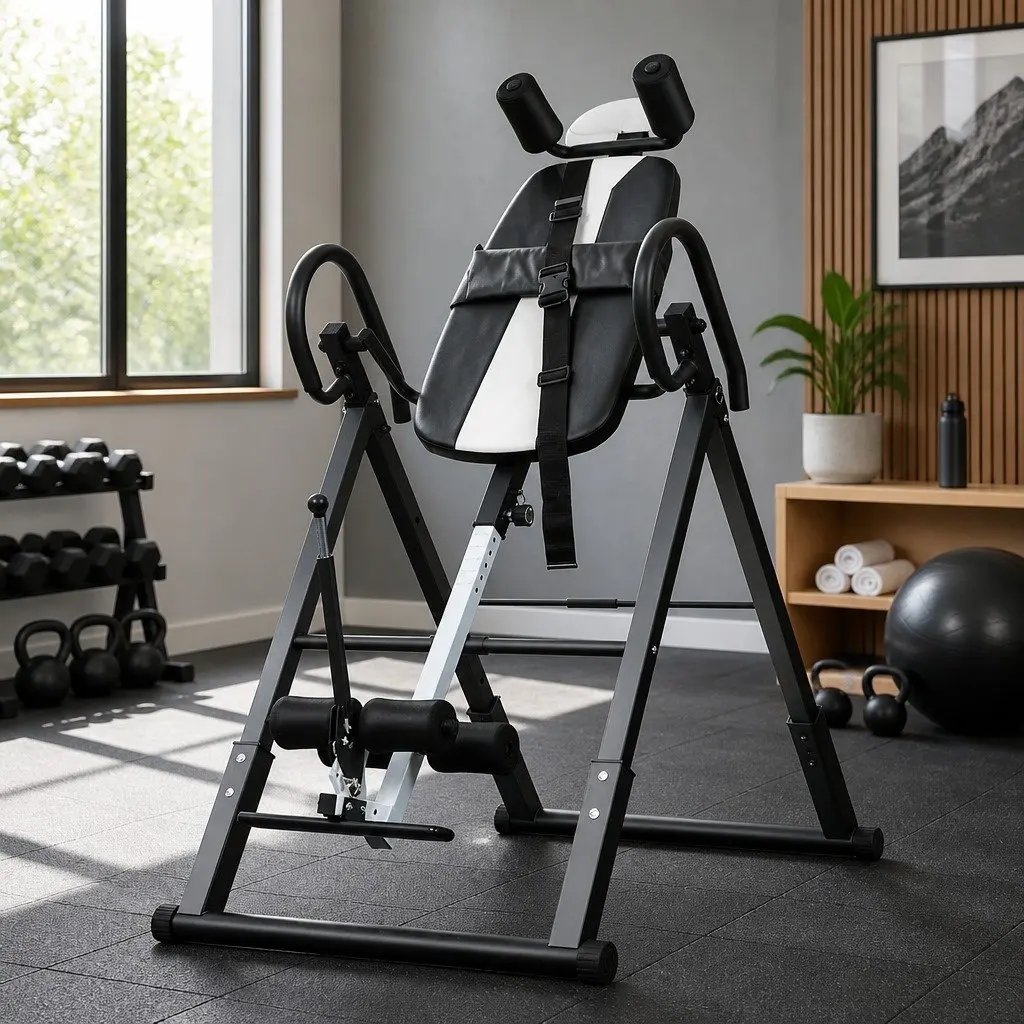 Inversion Table Adjustable Height Extra-Wide Backrest for Home Gym Exercise