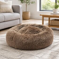 Brown Calming Dog Bed: Stylish and Cozy Home Addition