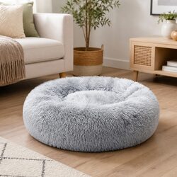 XL Grey Donut Dog Bed - Enhance Your Pet’s Comfort