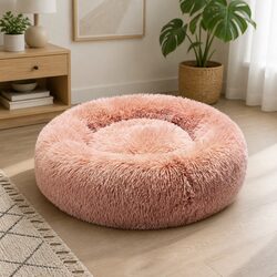 Calming Pink Dog Bed - XXL Donut Lounger