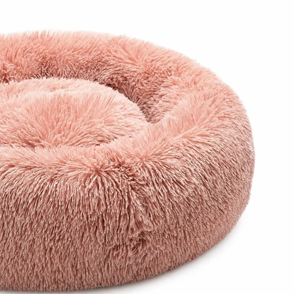 Pet Bed Donut XXL Calming Cushion Sleeping Mat Lounger Pink