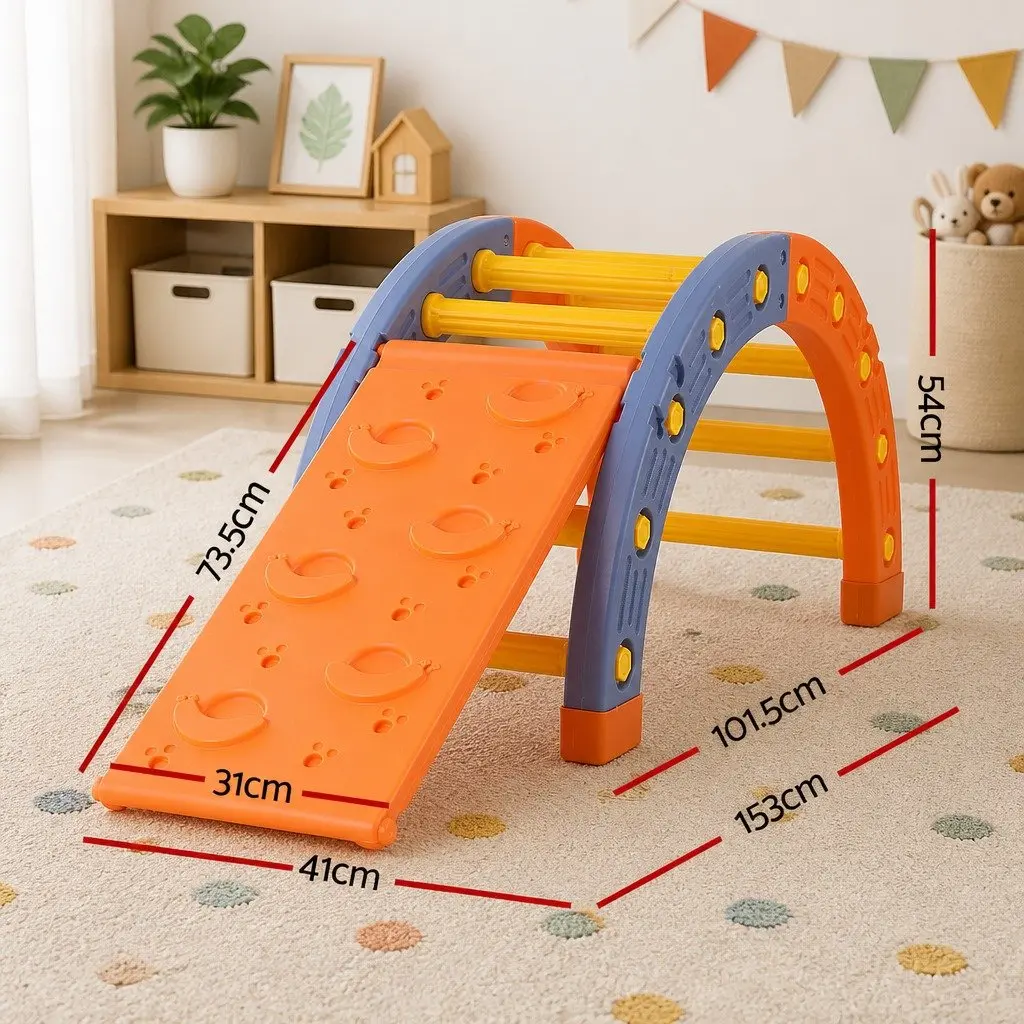 Kids Climbing Frame Set 153cm with Slide Indoor Outdoor Activity Toys