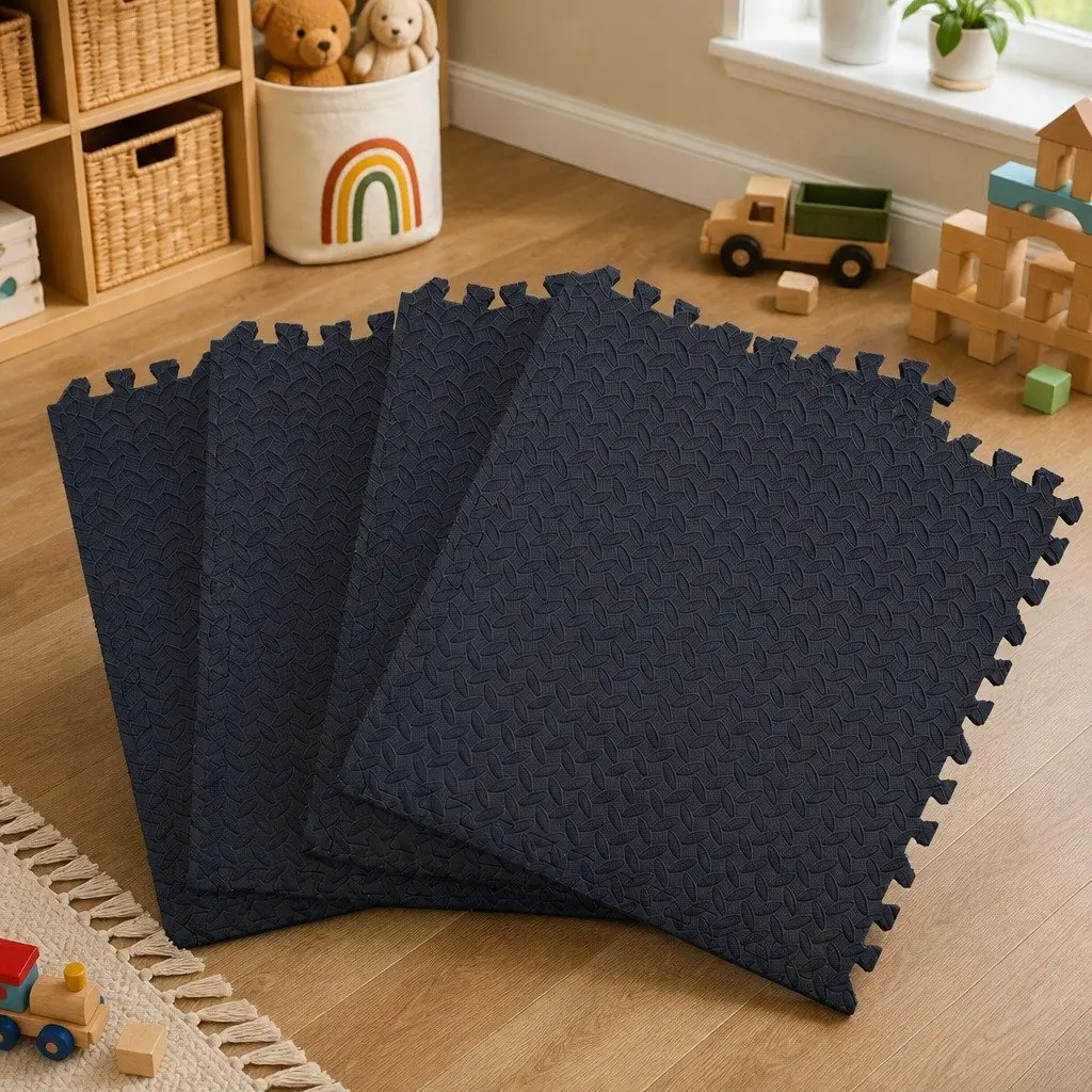 Kids EVA Foam Play Mat Tiles 60x60cm Soft Padded Interlocking Floor Puzzle