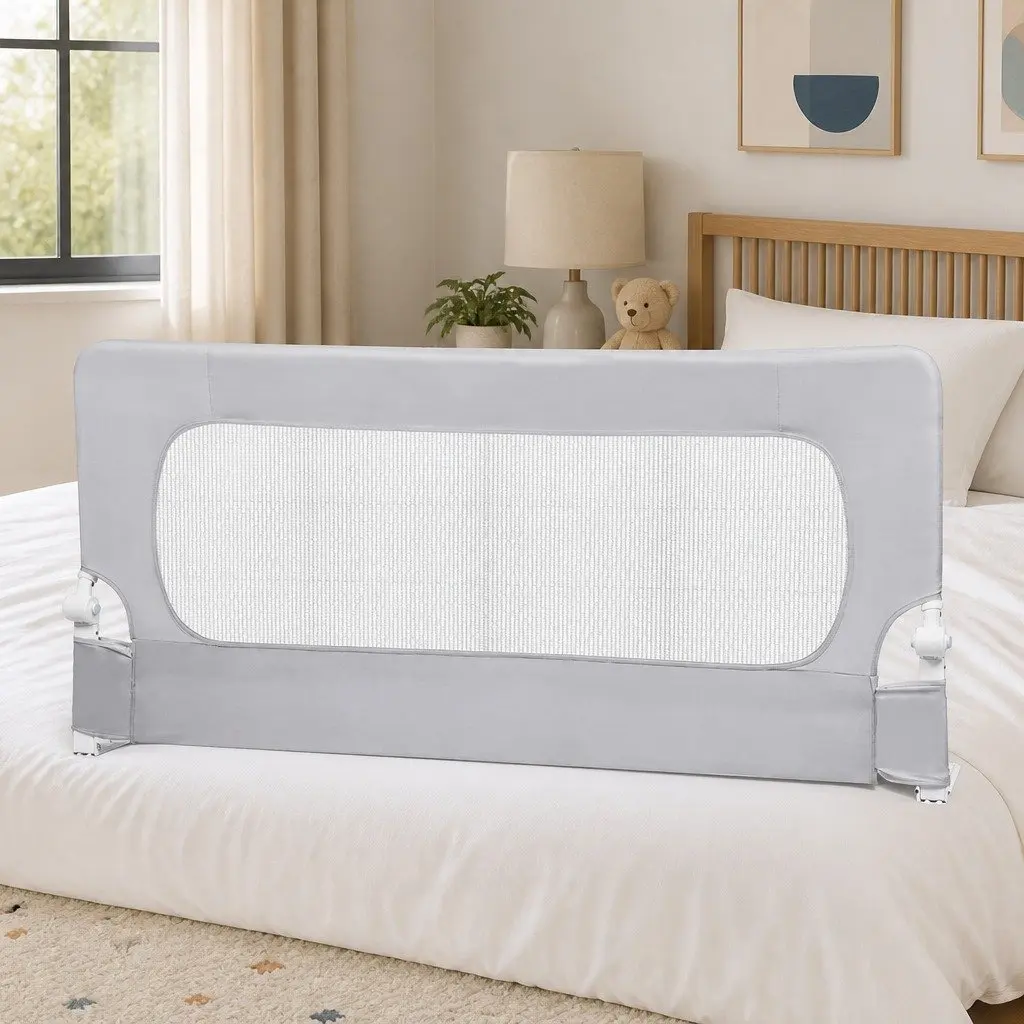 Kids Bed Safety Guard Adjustable Folding Mesh Rail for Secure Sleep 150cm 180cm 200cm