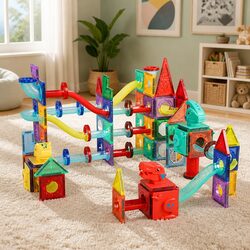Creative Play with 170-Piece Dinosaur Magnetic Tiles