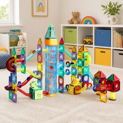 Magnetic Dinosaur Building Blocks for Creative Kids 186 Pieces