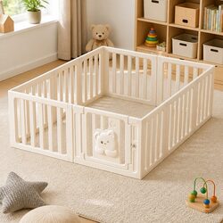 Stylish Kids Playpen 10 Panels Safety Enclosure for Your Space