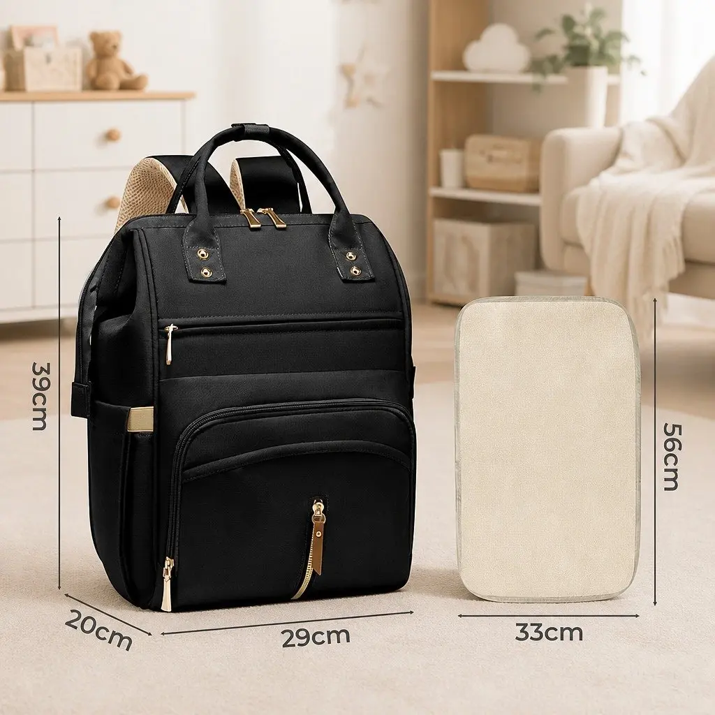 Mummy Backpack Diaper Bag Large Capacity Multifunctional Organizer with Changing Pad