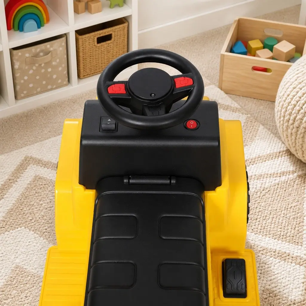 Kids Ride On Dump Truck Excavator Toy Vehicle Indoor Outdoor Sand Play Adjustable Tipping Bucket