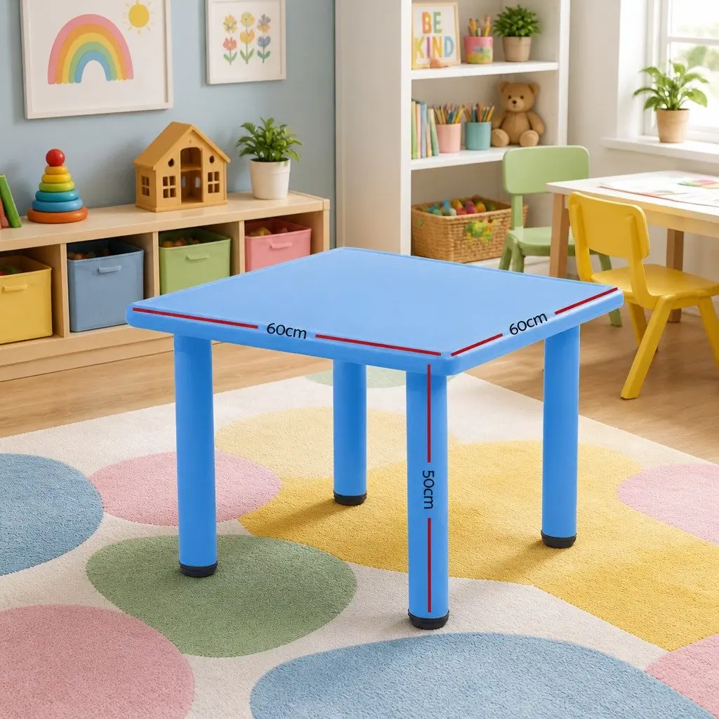 Blue Kids Square Activity Table