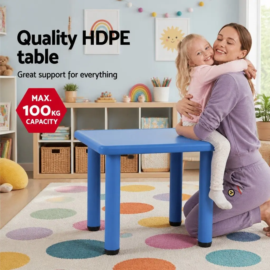 Blue Kids Square Activity Table