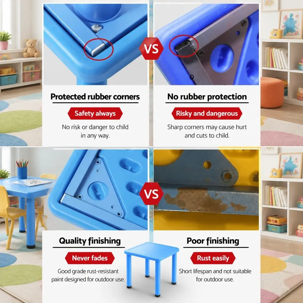 Blue Kids Square Activity Table
