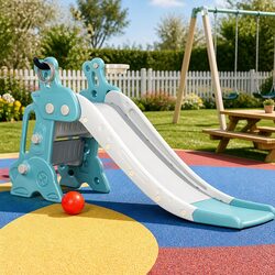 Enhance Outdoor Fun with the Kids Slide Set and Basketball Hoop