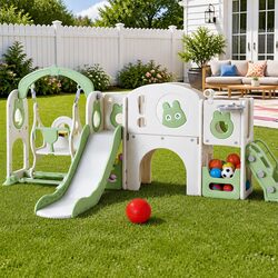 Enhance Your Outdoor Space with a Fun Kids Swing Slide Set