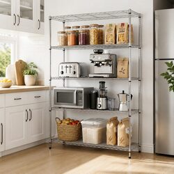 Enhance Your Kitchen with a 5-Tier Metal Storage Rack