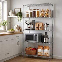Elevate Your Kitchen Space with a 5-Tier Metal Storage Rack